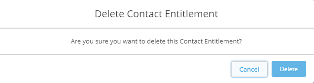 Delete Contact Entitlement
